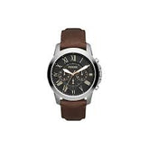 Fossil Men’s Quartz Brown Leather Strap Green Dial 43mm Watch FS4813